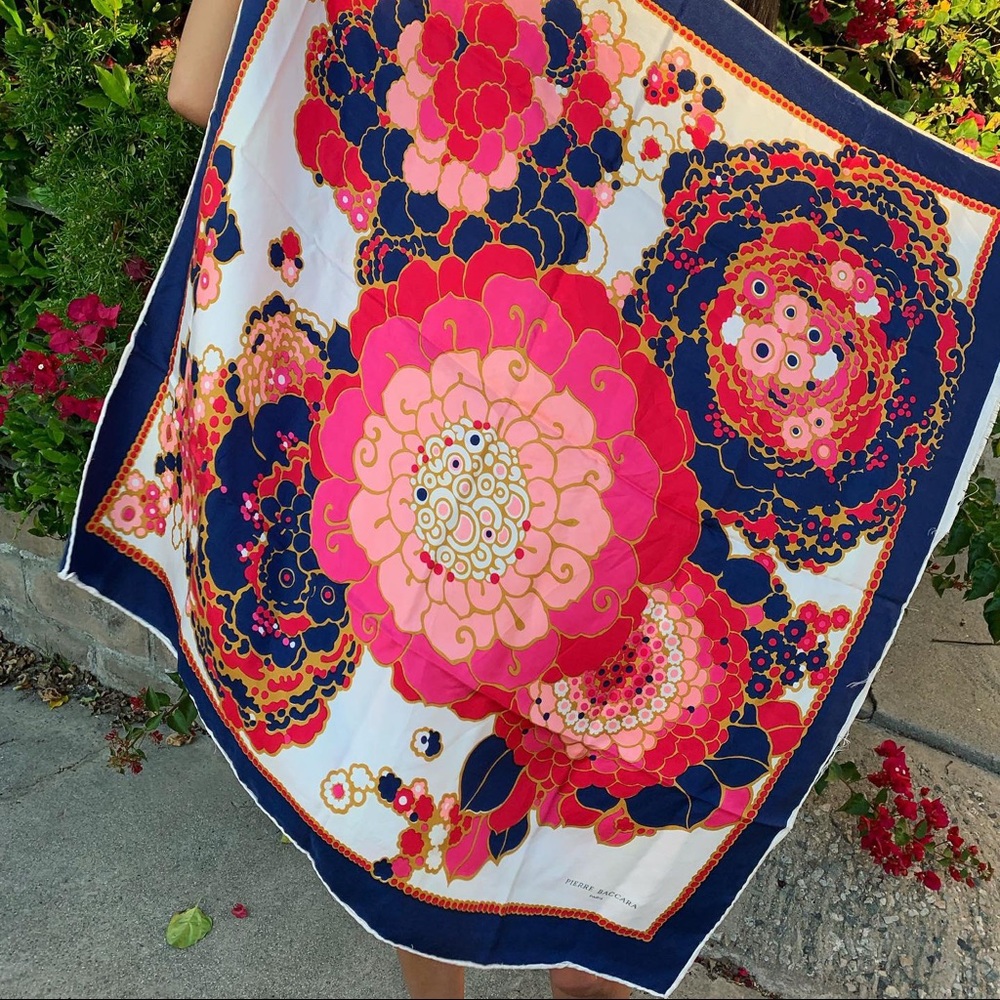 vintage pierre baccara silk scarf